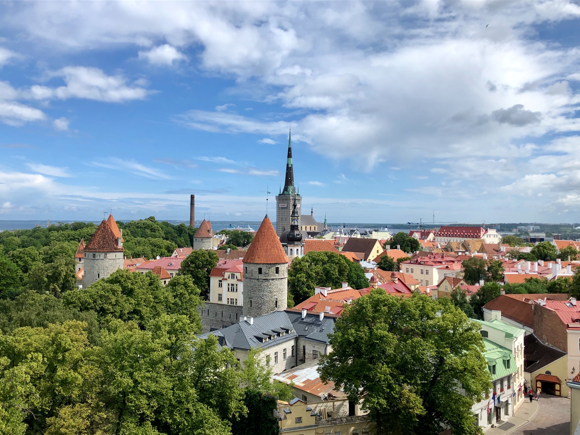 view of tallin, capital of estonia